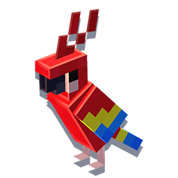 Red Minecraft Parrot