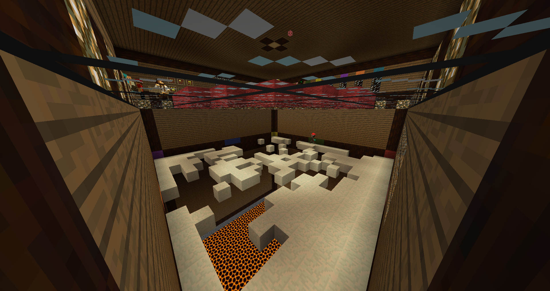 Screenshot of a plugin-free Spleef Arena from the minecraft server MuCraft 2012